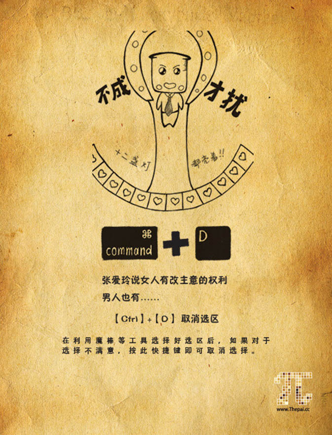 告別死記硬背 看插畫輕松快記PS快捷鍵