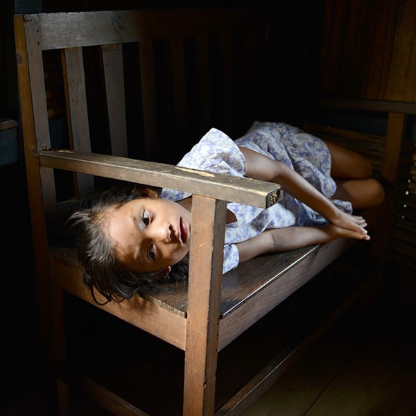 印度母系氏族部落梅加拉亞邦的女童