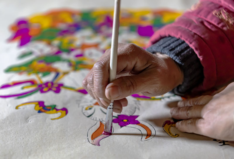 趕制年畫(huà)迎新春