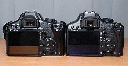 兄弟PK 佳能EOS500D與450D真機外觀對比